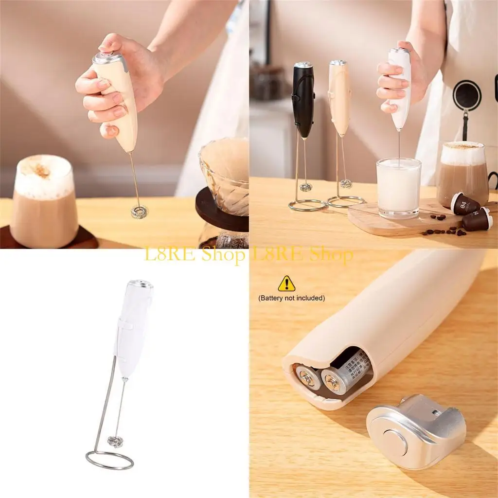 L8re ergonomic baterai dioperasikan susu frother tongkat telur alat peralatan dapur pemukul dapur