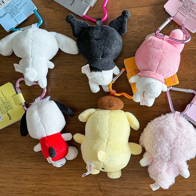 Sanrio Plush Doll Keychain Love Kno Daniels Sugarbunnies Mascot Usahanas Choco Keyring Bag Pendant Toy Doll Gift Kuromi Cinnamor view 2