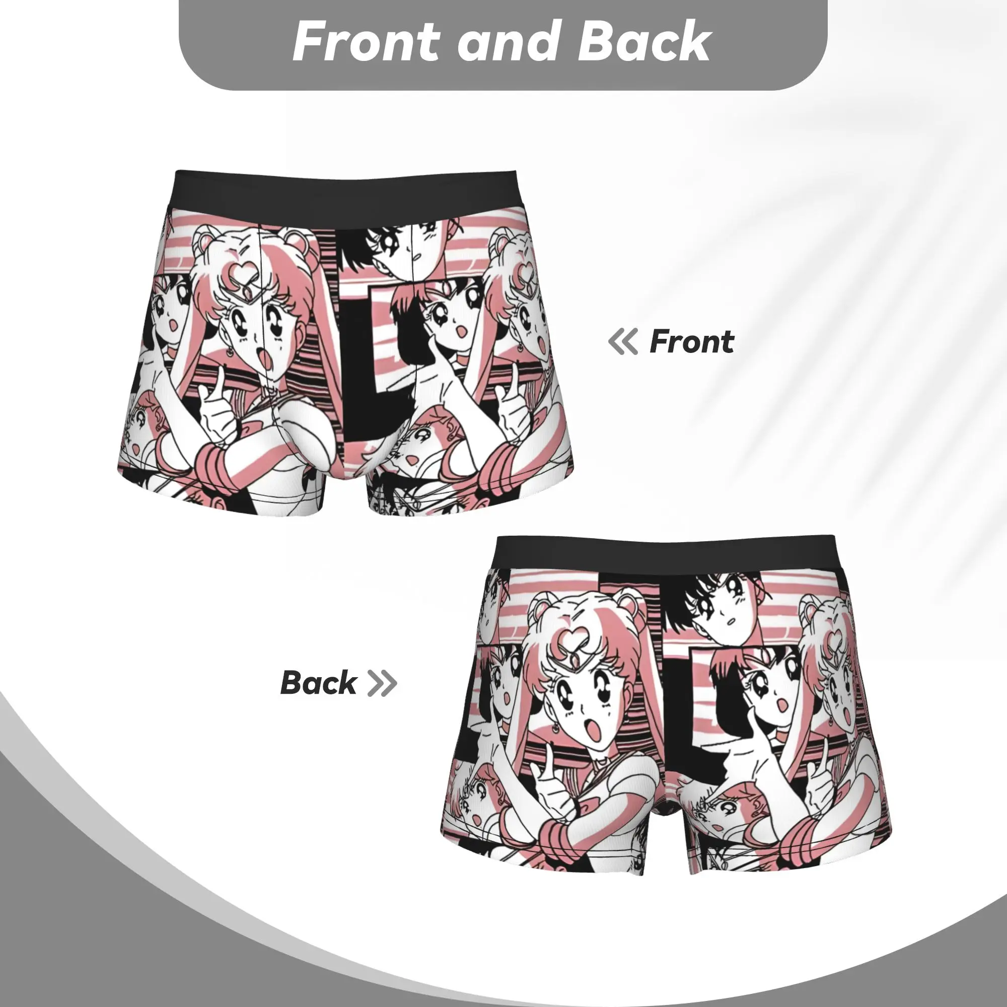 Anime Sailor Moon Aesthetic Bandai Sailor Moon Underpants Homme Panties Man Underwear Ventilate Shorts Boxer Briefs view 4