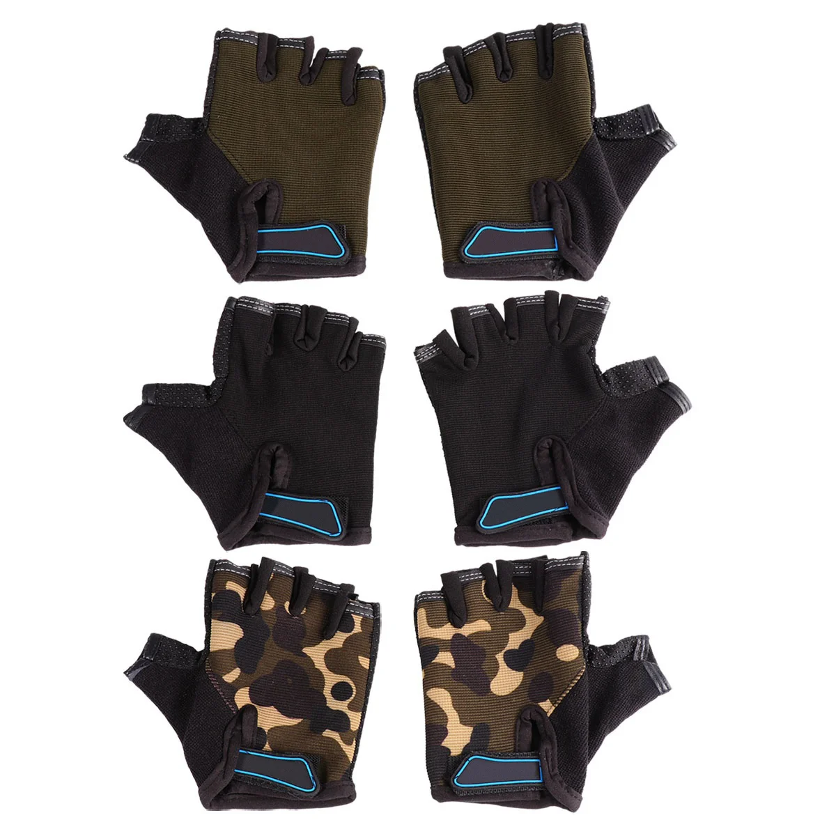 3 paia di guanti da ciclismo eleganti guanti sportivi traspiranti per equitazione jogging escursionismo pesca allenamento all'aperto fitness