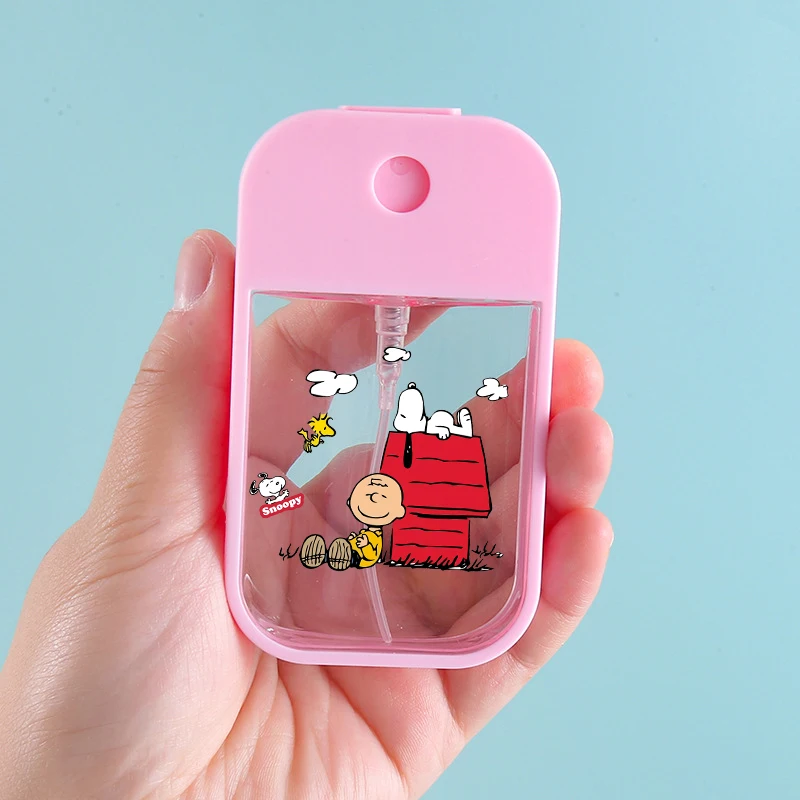 

Snoopys New 45ml Portable Refillable Hand Sanitizer Alcohol Bottles Female Cute Mini Card Spray Bottle Male Travel Sub-bottling