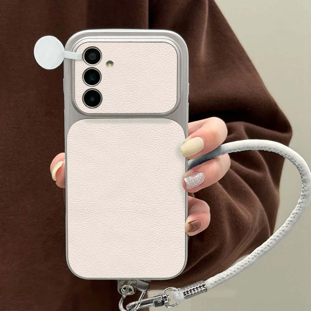 Leather Textured Soft Phone Case For Samsung S26 S25 A56 A26 A57 A37 A26 A36 A17 A07 A16 A06 Shockproof Back Protective Cover