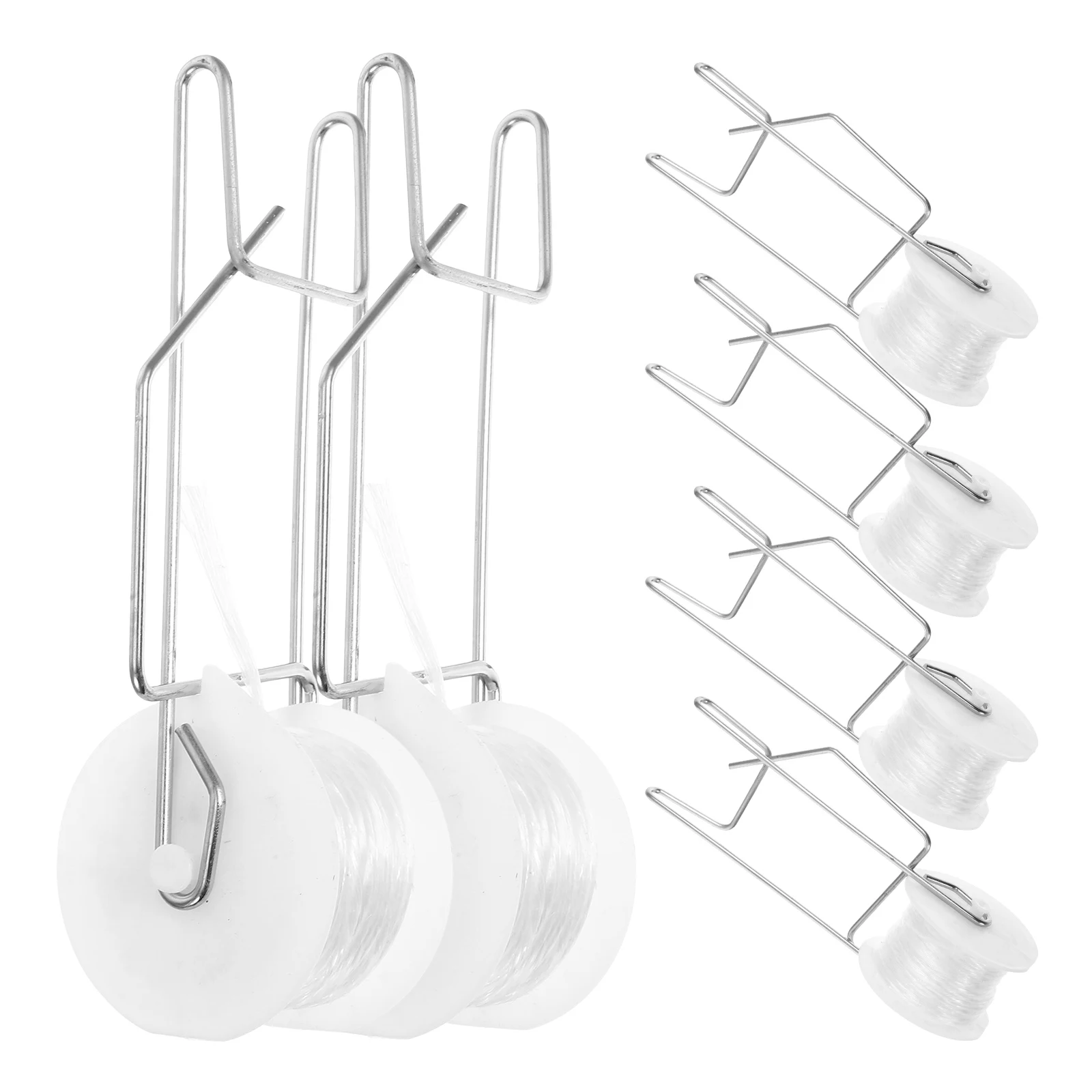 

6pcs Tomato Roller Hooks Greenhouse Planting Space Saving Reusable Trellis Support Hooks Steel Wire Cages Metal Tomato Cage