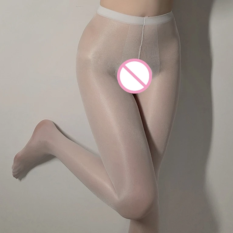 

Transparent Tights Date Wear Black Beige White Grey Open Crotch Sheer Pantyhose for Women Nightclub Sexy Thigh High Stockings