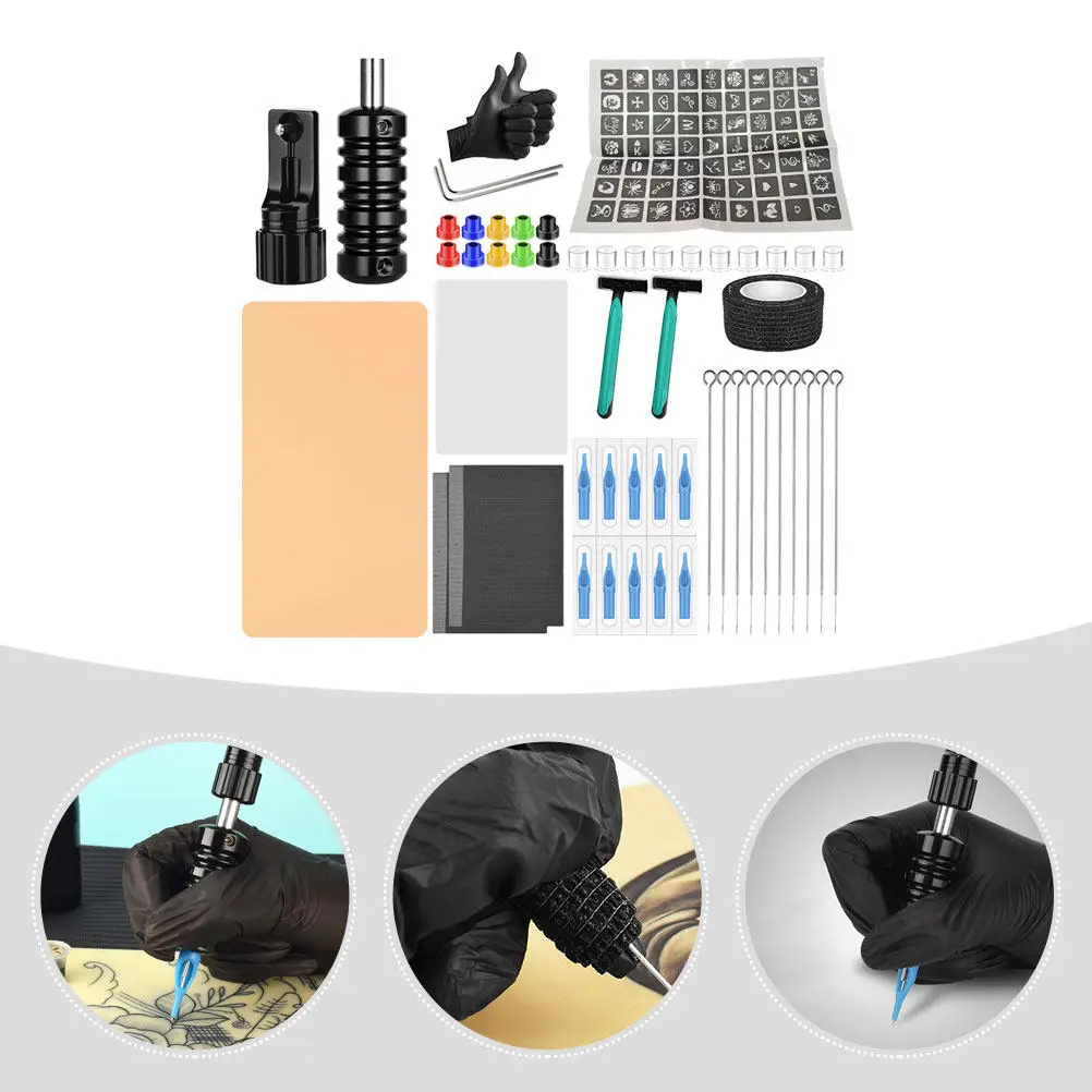 

1 комплект, набор для татуировки, держатель для ручек, многофункциональный набор для татуировки для начинающих, инструменты для самостоятельной татуировки, профессиональные аксессуары для татуировки