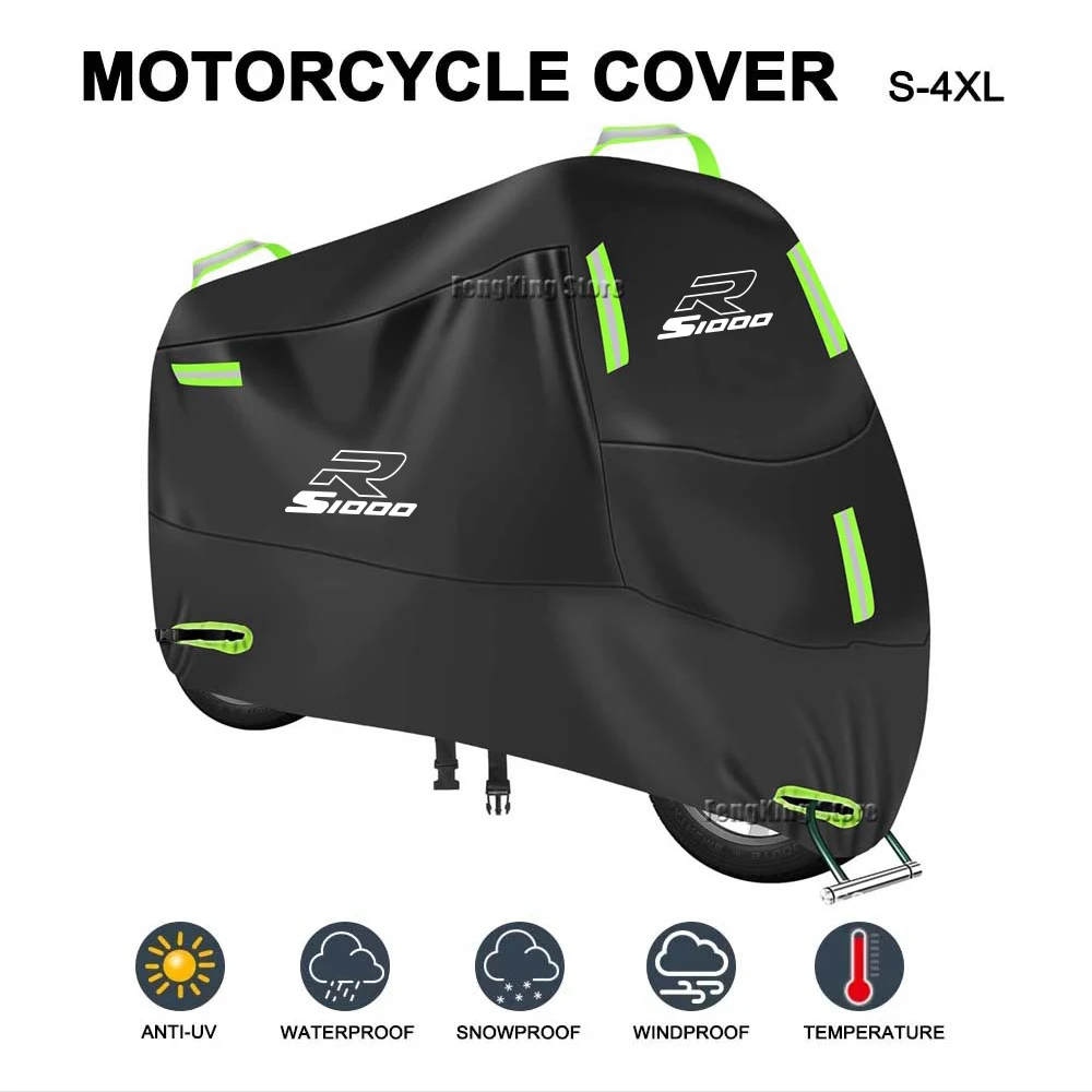 

Motorcycle Cover Waterproof Outdoor Scooter UV Protector Rain Cover For BMW S1000R