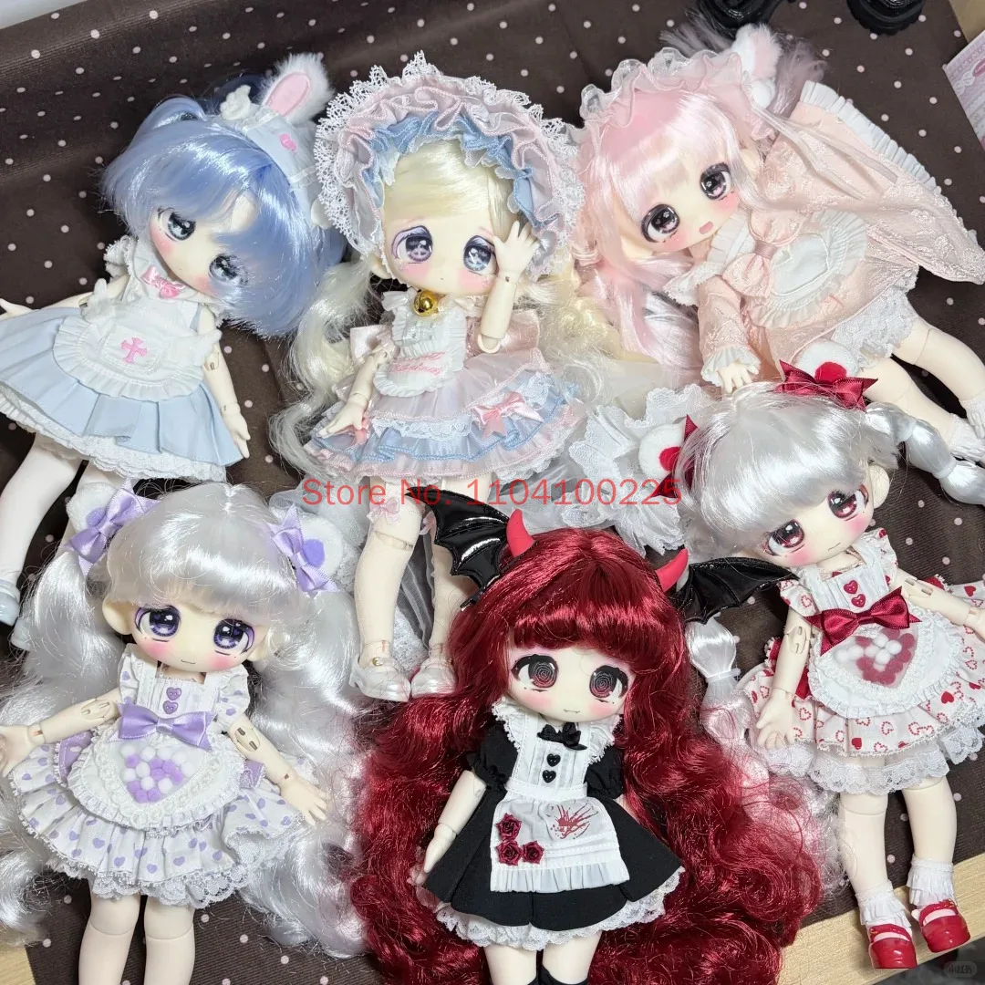 

Authentic Sweet Shopwindow 1/6 Bjd Removable Wig Bjd Blind Box Kawaii Movable Joint Figure Model Toys Decoration Desktop Gifts
