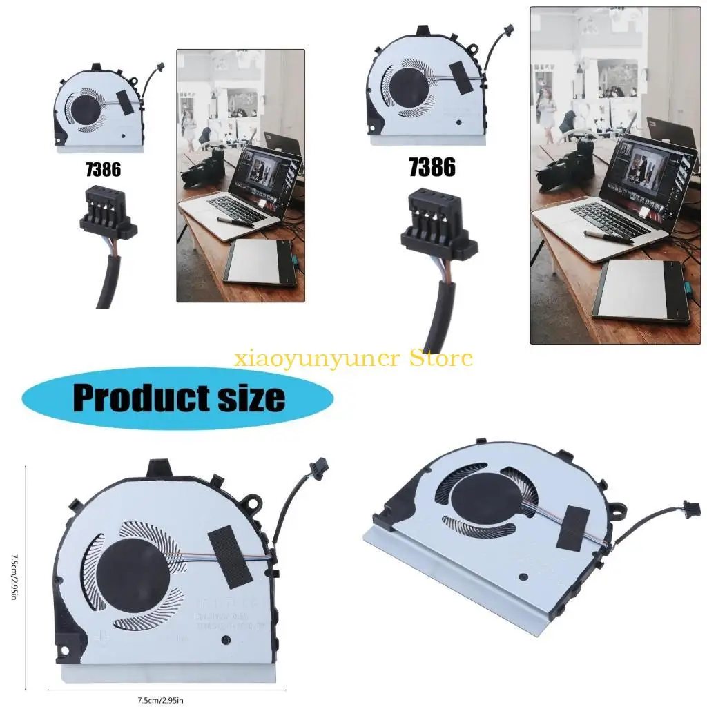 P9JB Replacement CPU Cooling Fan Heatsink Laptop Graphics Card Cooling Fan For 7386 Laptop Notebook Accessories