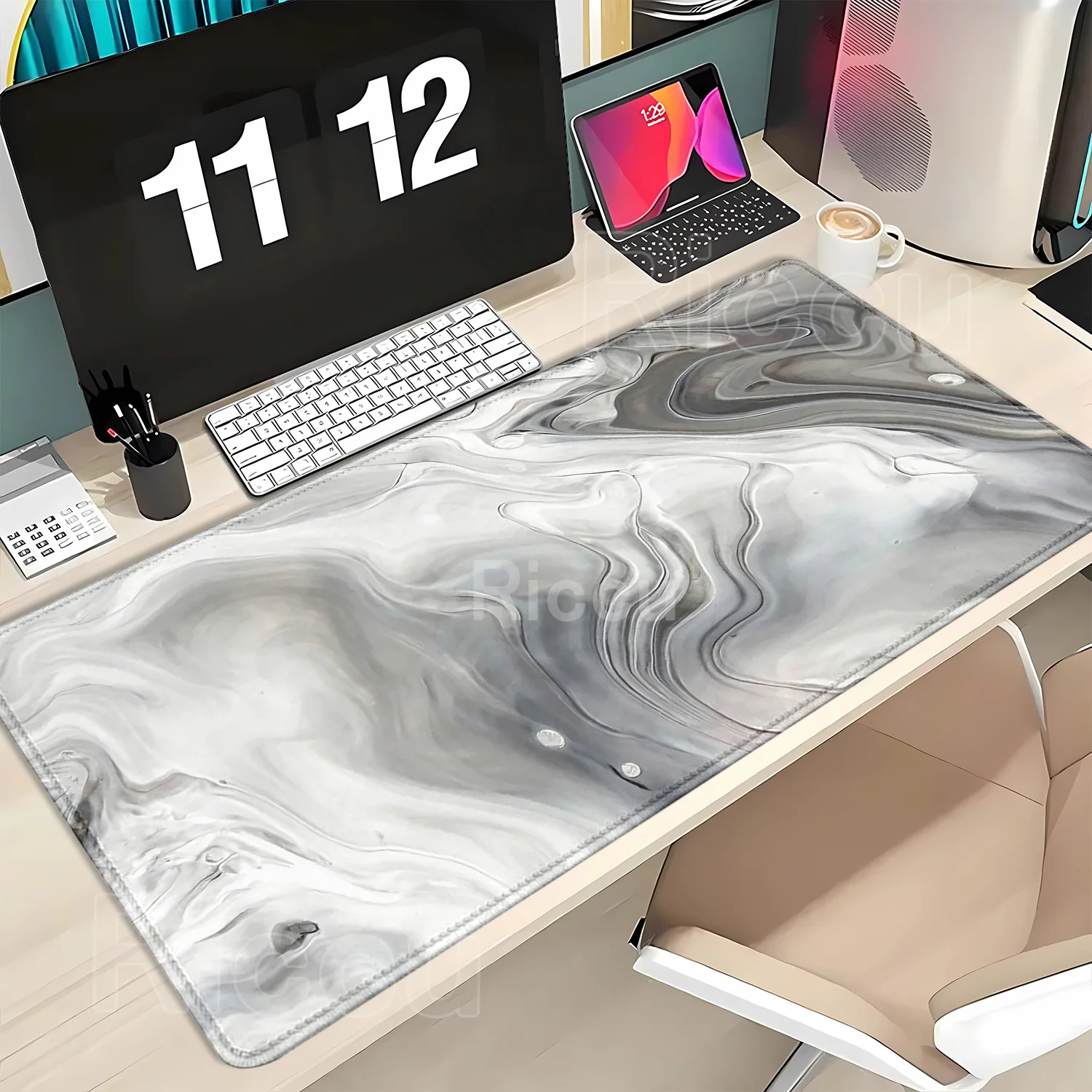 Liquid color Computer Mouse Pad  Gaming Accessory Mousepad Large Desk Mat Gamer Rubber XXL Office Accessories Keyboard carpet