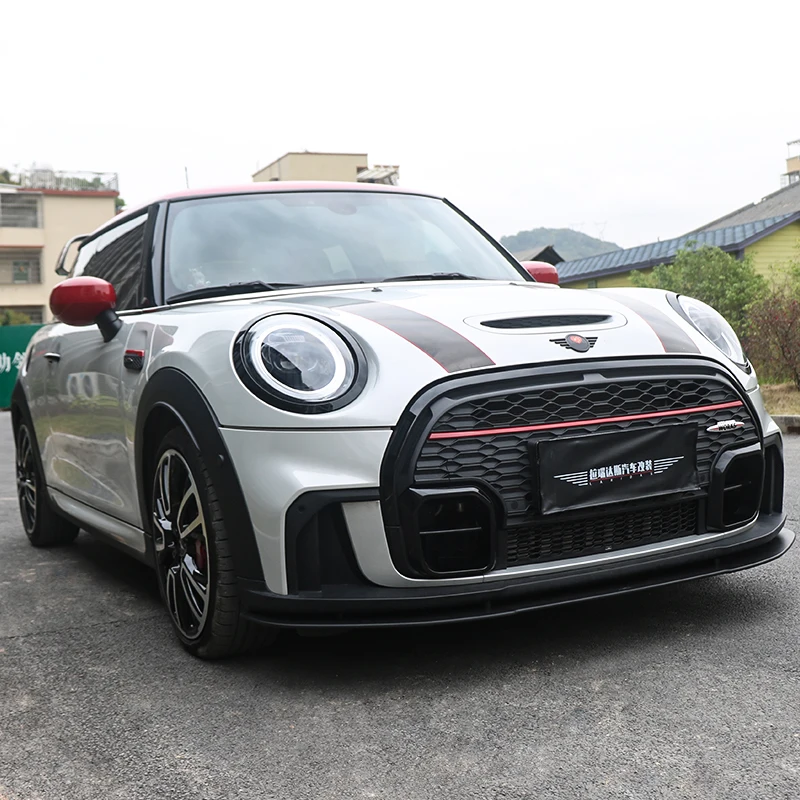 Front Lip Splitter For MINI JCW COOPER S 2021-2023 LCI 2 Aerodynamic F56 F57 Bumper Diffuser Car Tuning Accsesories Body Kit