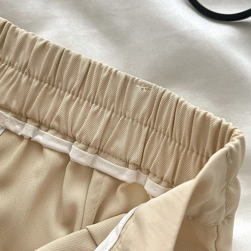 JOEVILU Women's High Waist Straight Ankle Pants Summer Minimalist Office Pants Fluid Silky Tapered Trouser Multi Options Clothes