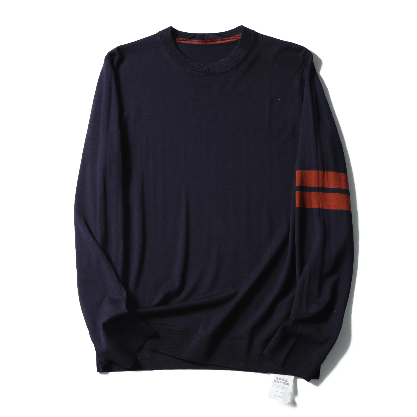  Italian Sle Men's Knitted Sweater round Ne Woolen Inner Wear Soft Long Sve Casual Faionable Autumn Winter