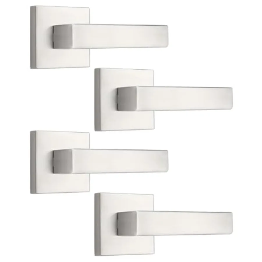 

Door Lever Dummy Lever Door Handle for Closets French Doors, Square Dummy Door Lever, Non-Turning Single Side Pull with Finish,