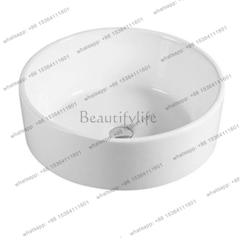 

White round wash basin hotel ceramic light luxury round basin