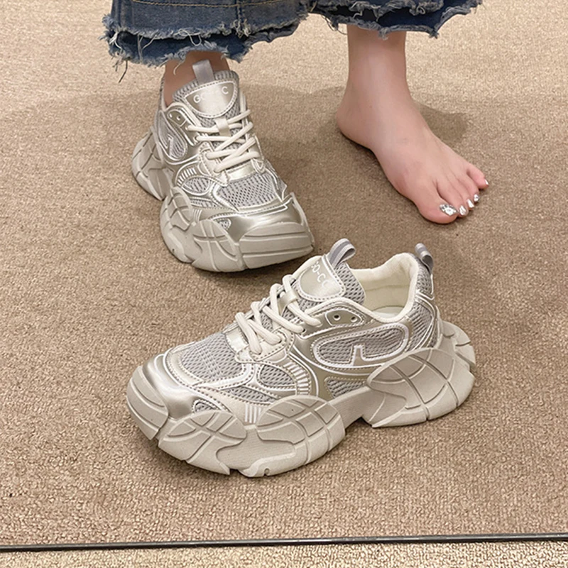 

Outdoor Casual Women Shoes Women's Sneakers Mesh Surface Breathable Spring Autumn Designer Soft Sole Mesh Running Shoes 35-40