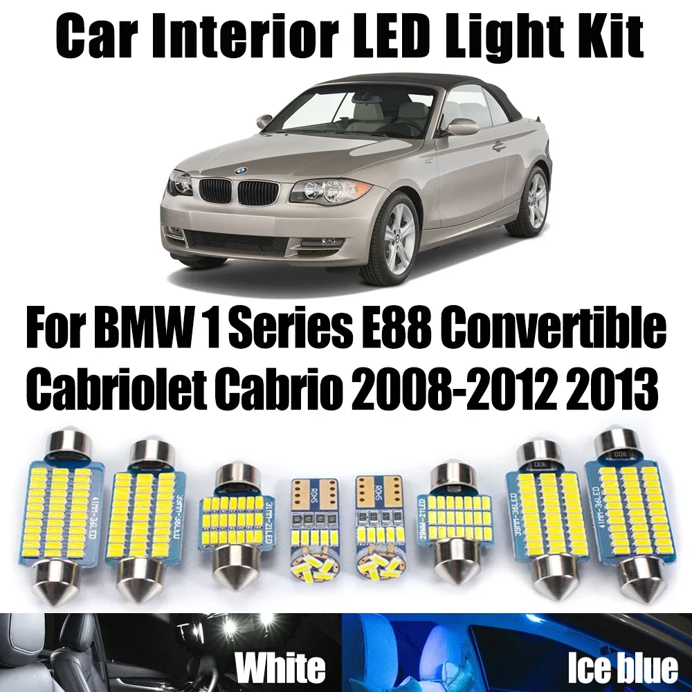 

13 шт. Canbus светодиодный комплект внутреннего зеркала с картой купола для BMW 1 серии E88 кабриолет Cabriolet Cabrio 2008-2013 автомобильные лампы