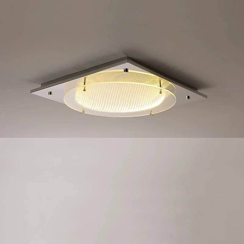 Modern Minimalist Retro LED Square Ceiling Lights Acrylic Eye Protection Study Balcony Living Dining Room Study Cafe Luminaires