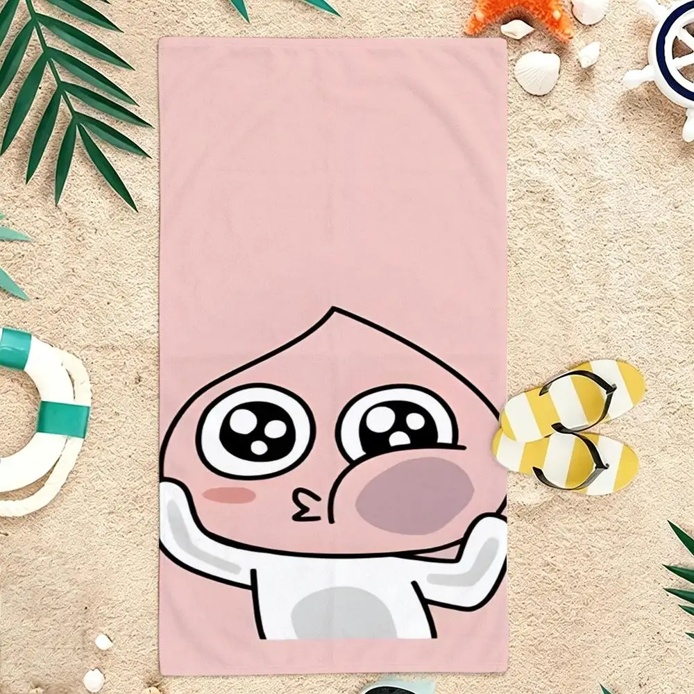 Cartoon Character A-Apeach Towel Microfiber soft Beach Towel for Travel Fitness Sauna Bathing Camping