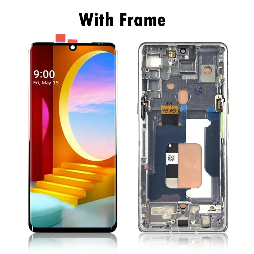 AMOLED For LG Velvet G910 G900 G900N 5G LCD Display Touch Panel Screen Digitizer with frame For LG G9 ThinQ LCD LMG910EMW LCD