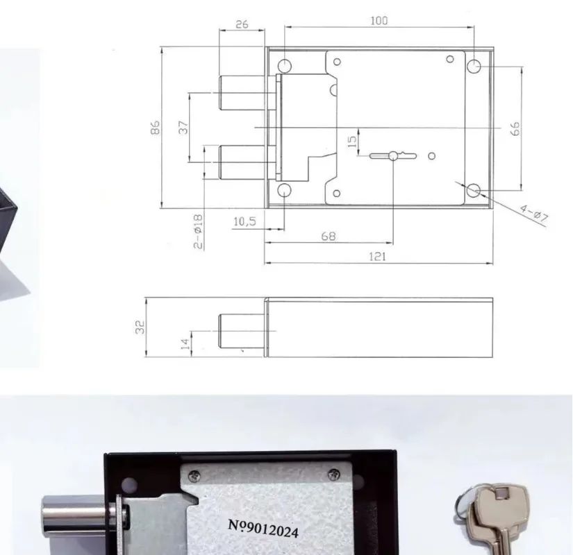 1個入り-新型安全機械式ロック、ブレードロック、金庫用ロック