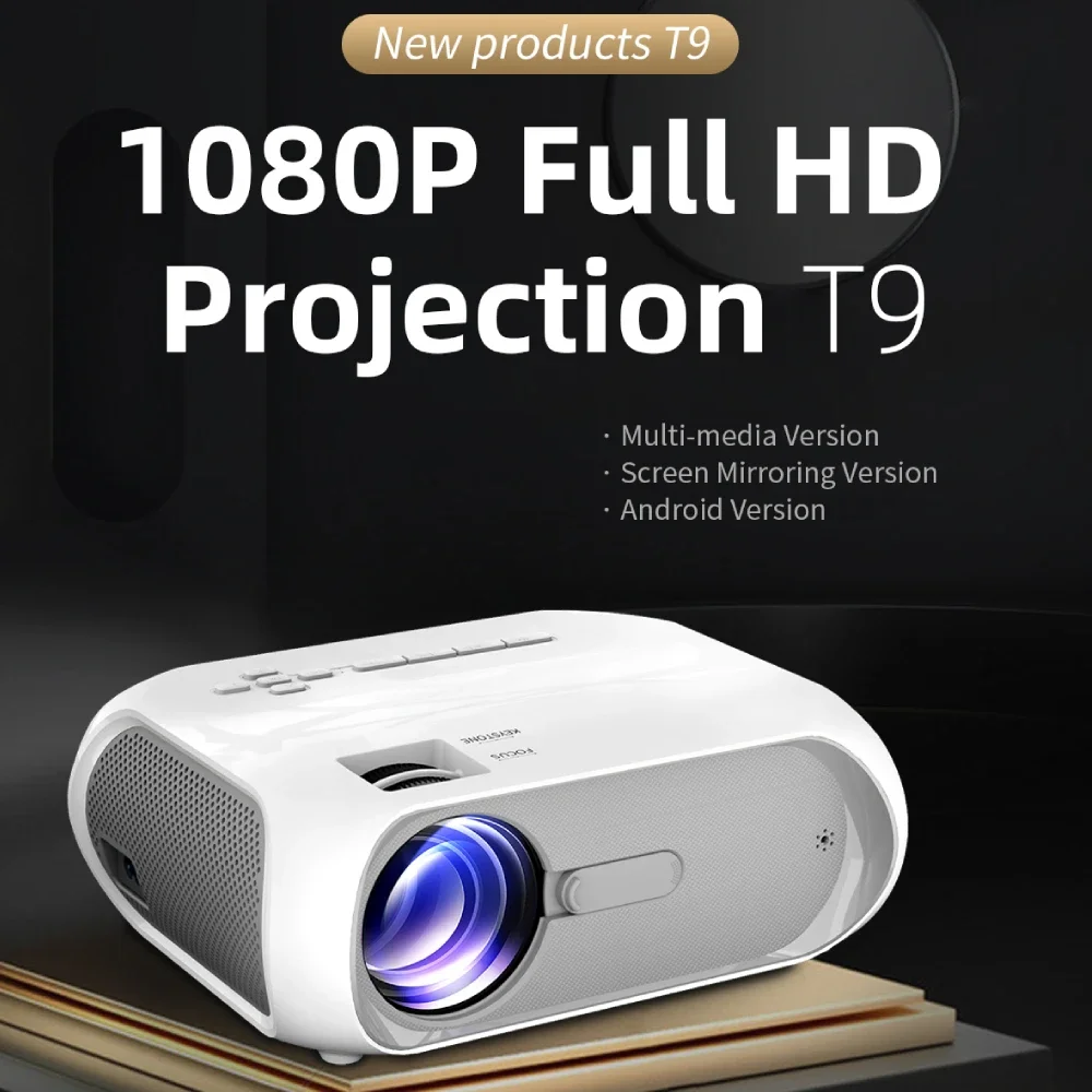 1080P Full HD Projection T9 LCD Home Theater Projector Android System Same Screen Enjoy Big Screen Projector