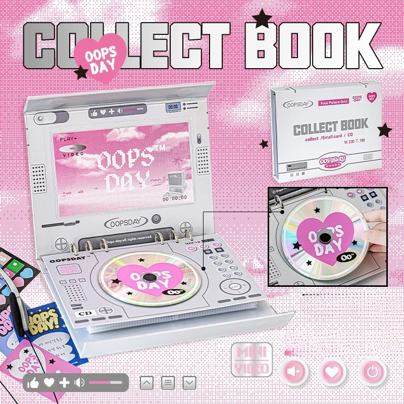 Video Series Photo Album Retro DVD Shaped Collection Books for Kpop Anime Card American Style Large Capacity Card Binder 2025