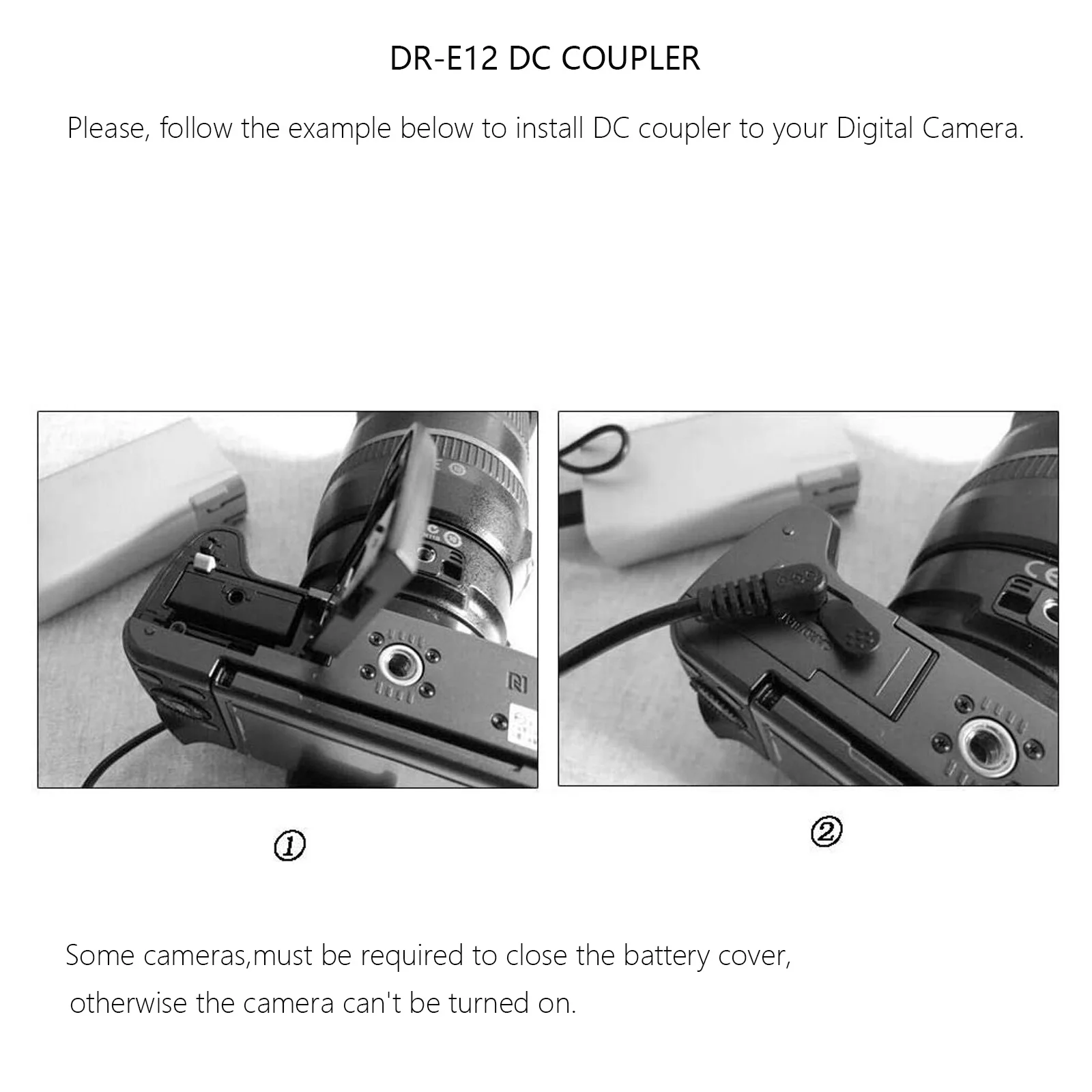 LP-E12 LPE12 ACK-E12 DR-E12 imitacja baterii i DC Power Bank TYPE-C kabel ładowarka do canona EOS M M2 M10 M50 M100 M200