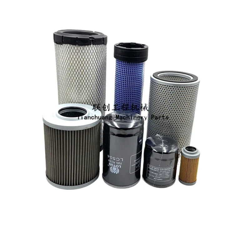 

For Hyundai R HX60 yanmar VIO engine oil diesel air filter, hydraulic return oil inlet pilot filter, excavator accessories