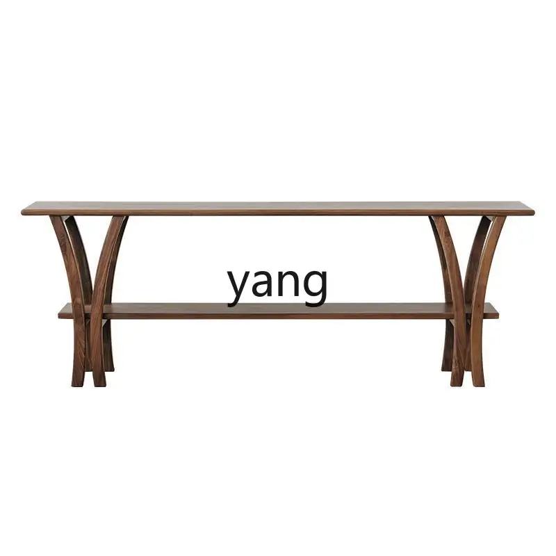 

LTT solid wood long few living room bridge side few sofa side few movable storage porch table