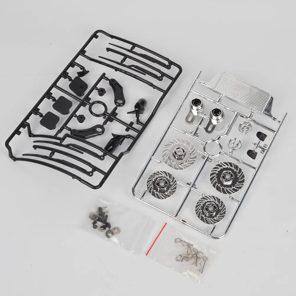 New RC Brake Disc Mirror Exhaust Wipers Kit Fit for 1/10 Drift Car Tamiya MST YOKOMO HPI Upgrades Parts
