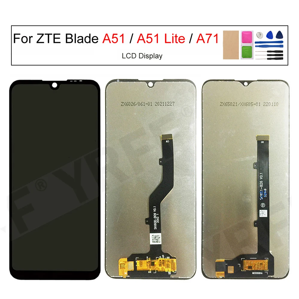 

LCD Display and Touch Screen Digitizer Assembly for ZTE Blade A51 Lite A71,Phone Screen Replacement Tools,100% Tested