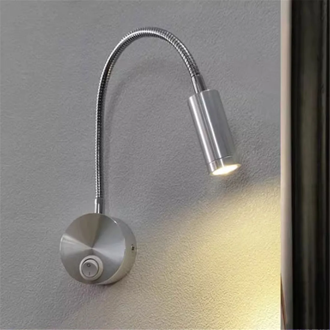 Lâmpada de parede moderna LED de alumínio, mangueiras 1W, 3W, flexível, casa, hotel, leitura de cabeceira, livro moderno luzes, L30 cm, L40 cm