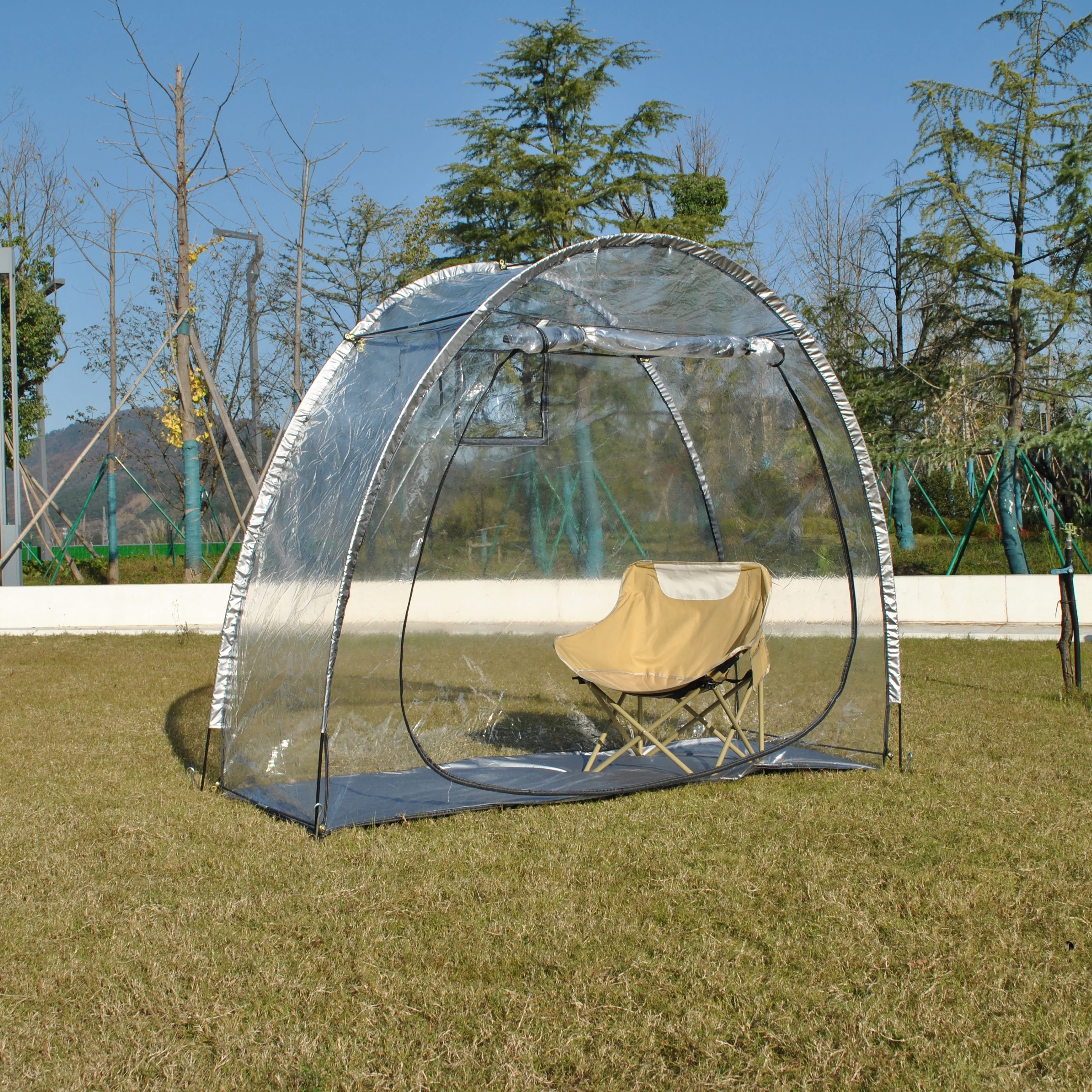 خيمة الدفيئة البلاستيكية، عرض نباتات الحديقة وخيمة التخزين خيمة كرة قدم كبيرة للاستخدام في الهواء الطلق، خيمة شفافة، خيمة جراب رياضية #2