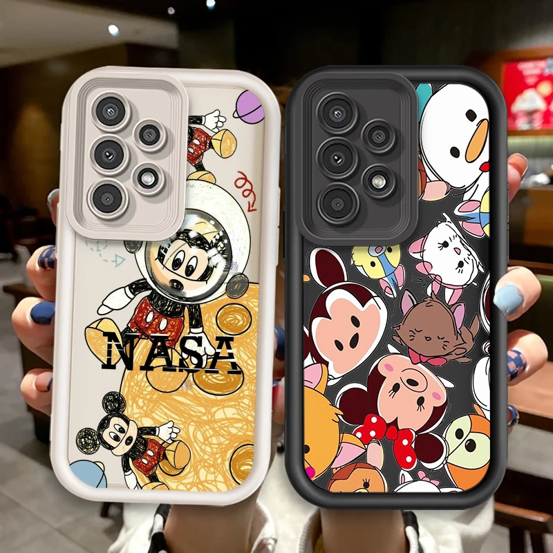 

Disney Mickey Mouse Cute For Samsung A73 A71 A54 A53 A52 A51 A33 A32 A21S A14 A13 A12 A03 A04 A05 5G Eye Ladder Cover