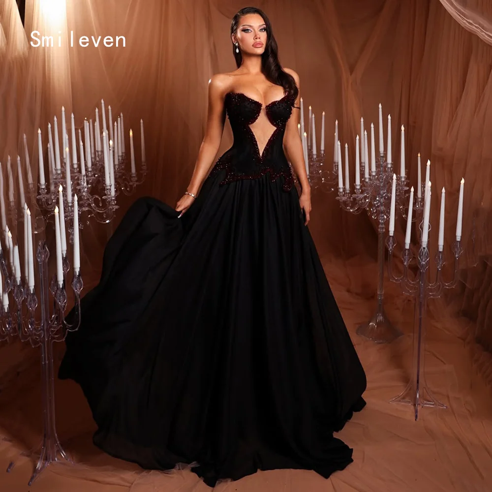 

Smileven Luxury Beading A Line Prom Dress Sexy Sweetheart Elegant Gowns for Gala Party Appliques Evening Dress Customized 2026
