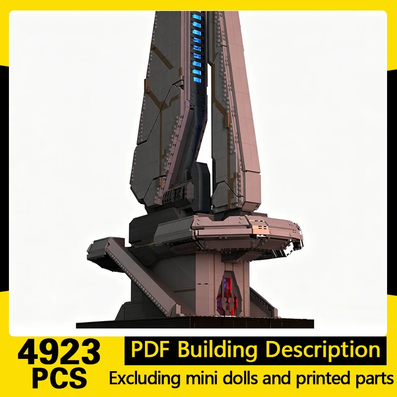 

Popular Game Model MOC Building Bricks Triangular Beacon Tower Modular Technology Gifts Holiday Assemble Children Toys Suit