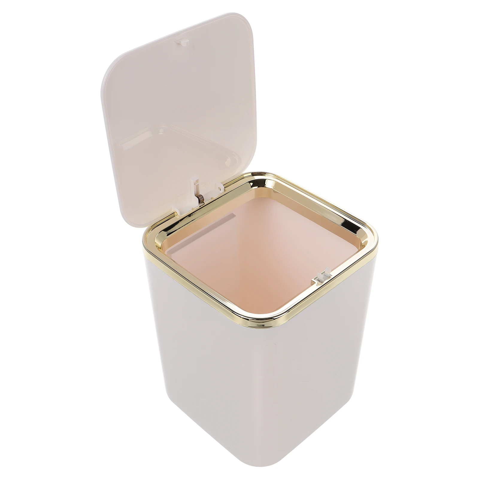 

Desktop Trash Can Small Square Light Luxury Decorative Indoor Office Pp Garbage