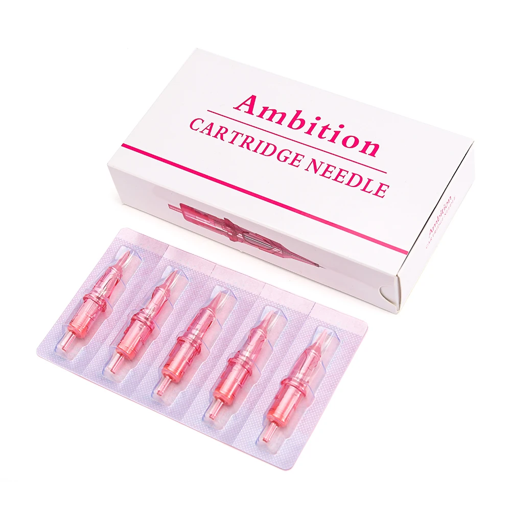 Ambition Tattoo Cartridge Mix Needle 20pcs 0.3mm 0.35mm Round Liner Disposable for Wireless Rotary Pen Tattoo Supply 1RL 3RL 5RM