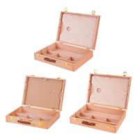 Artist Supply Storage Box Desktop Case Portable Compact Table Sketchbox Wood for Pencil Brushes Paints Stamps Watercolor Pen