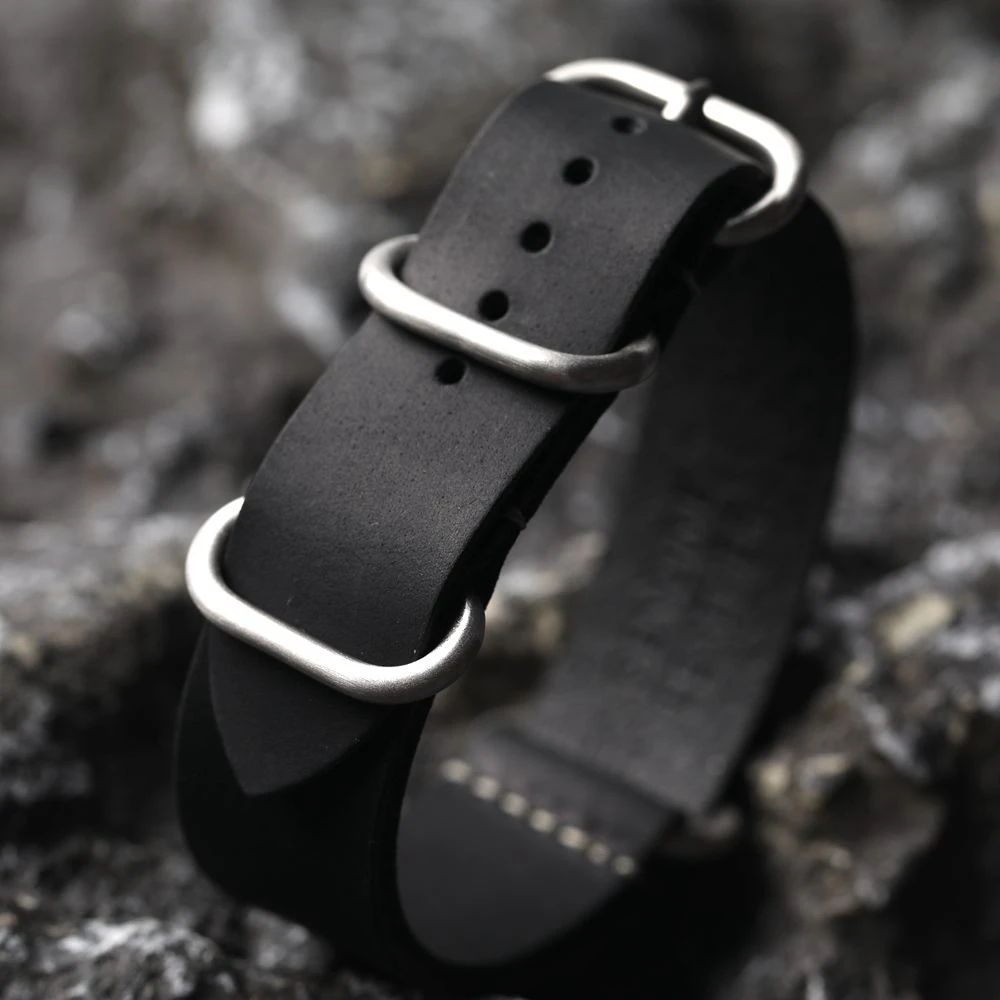 Handmade Head layer Cowhide Leather G10 Vintage For Military Watch Bracelet 20 22 24MM Vintage Leather Bracelet Straight Men