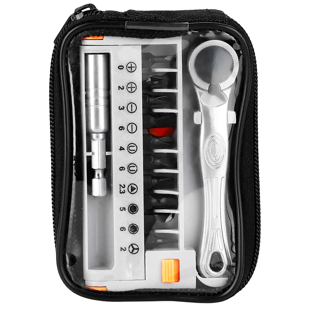 Screwdriver Repair Kits Mini Ratchet Wrench Close Quarter Adjustable Wrench Ratcheting Screwdriver Bits Set