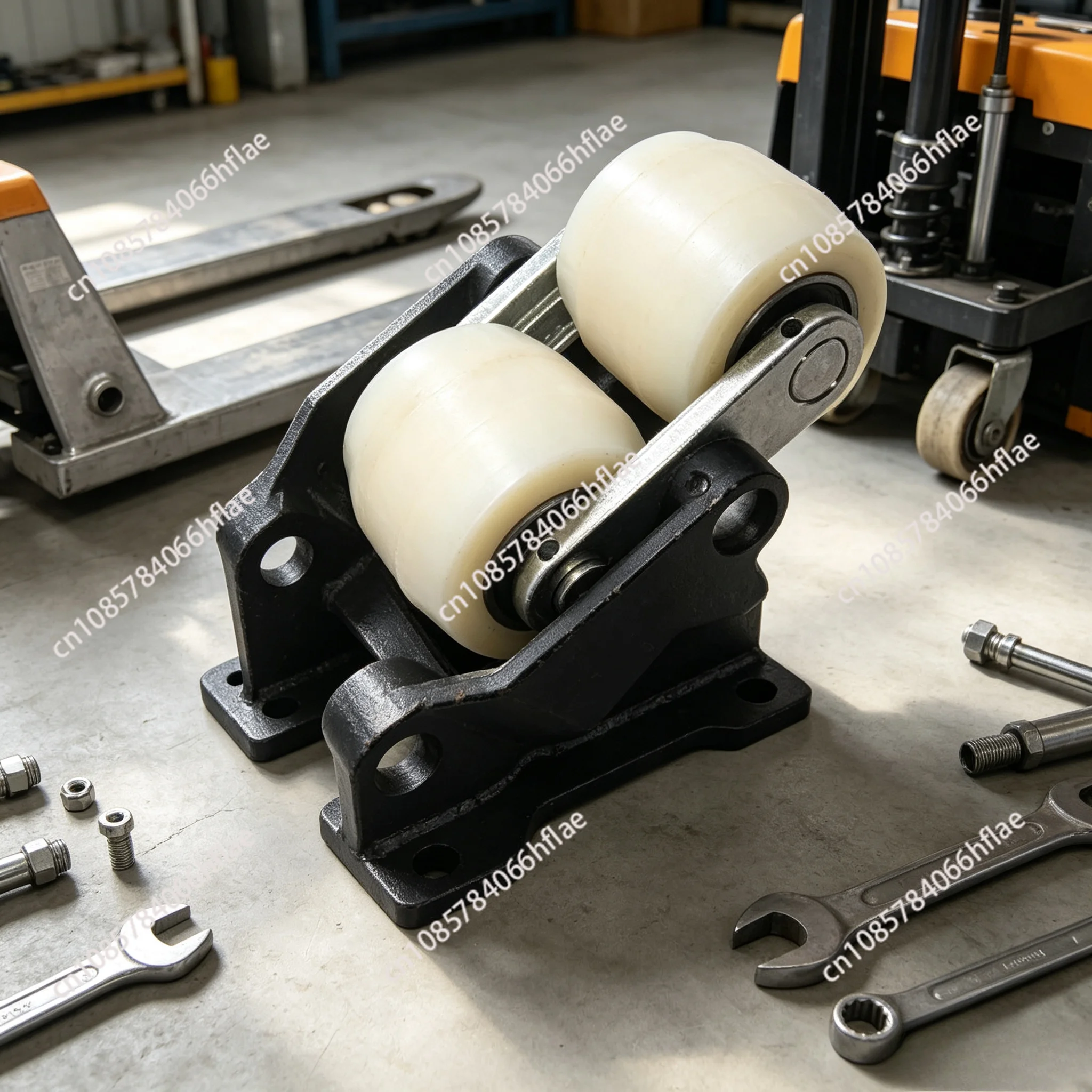 Manual Hydraulic Forklift DF Model Replacement Accessories Wheel Frame Three Link Plate Load Wheel Bracket Assembly