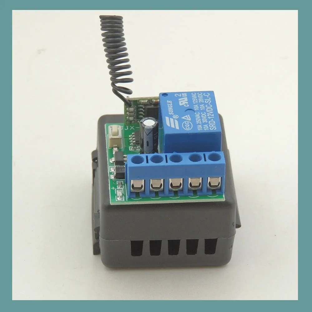 Universal Controle Remoto para LED Garagem Porta Abridor, Receptor de Relé e Transmissor, Deslizante Tampa, 433mHz, DC, 12V, 10A, 1Ch