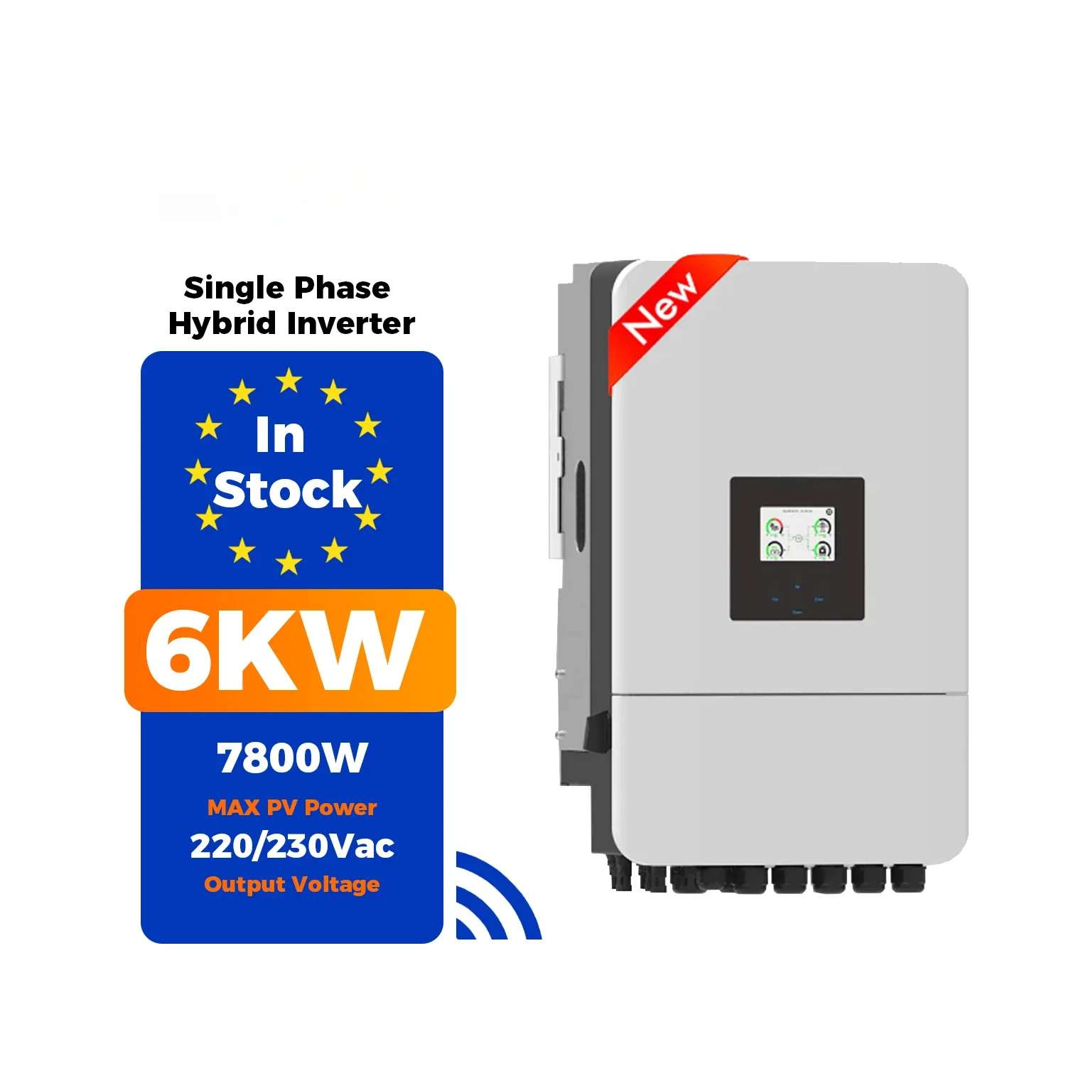 Eu In Stock 4G&Wifi Single Phase 3.6Kw 5Kw 6Kw Hybrid Inverter Sun-5K-sg03Lp1-Eu/Sun-6K-sg05Lp1-Eu/Sun-6K-sg03Lp1-Eu-SM2