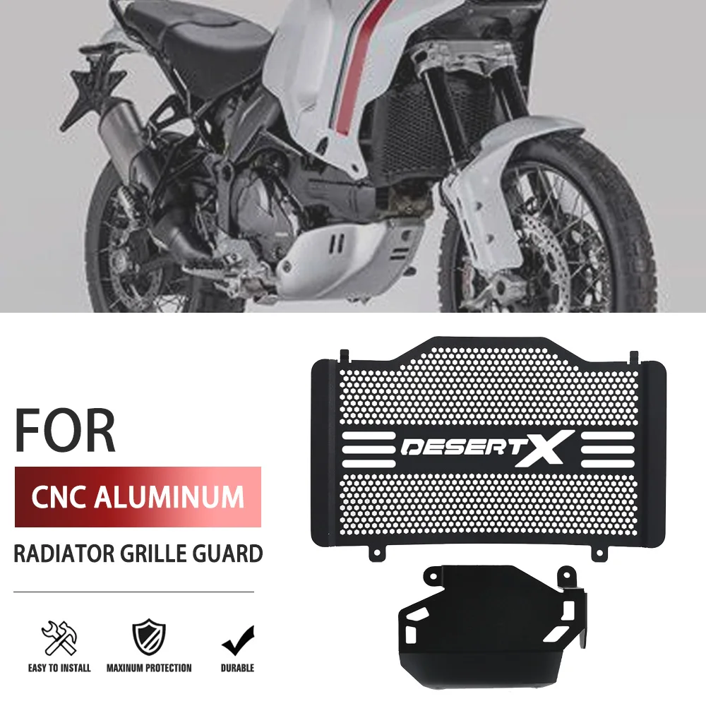 

For Ducati DesertX 2022-2023 2024 Radiator Guard Grille Water Tank Oil Cooler Cover Protection Cylinder Head Guard Complete Set