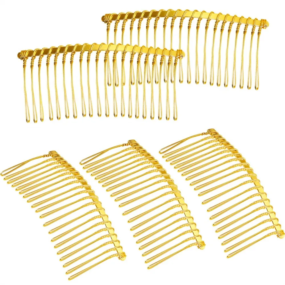 

10Pcs 20Teeth Metal Hair Comb Base For Hairpins Clip Women Girl Bridal Ornament Jewelry Making Decorative Accessories Wedding