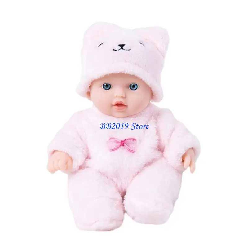 Q0KB 20 см Реалистичная игрушка-реборн Мягкая кукла Жизнь как мини-кукла для сна с комбинезоном