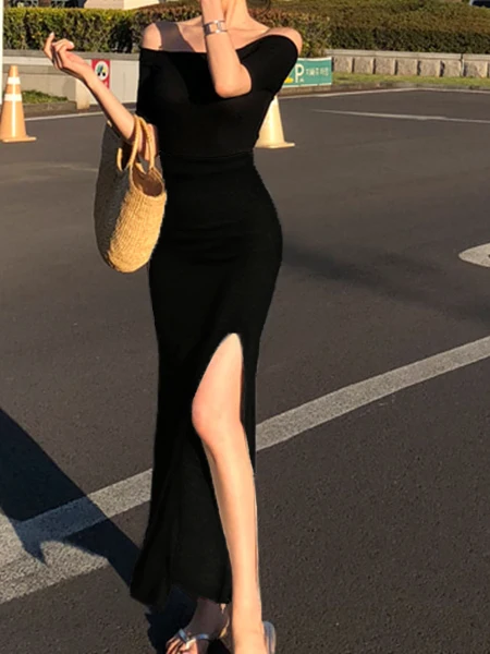 Fashionable Comfortable Mid-Length High-Waist Slimming Women's Skirt Hong Kong Style Asymmetric A-Line Skirt Breathable Modal...