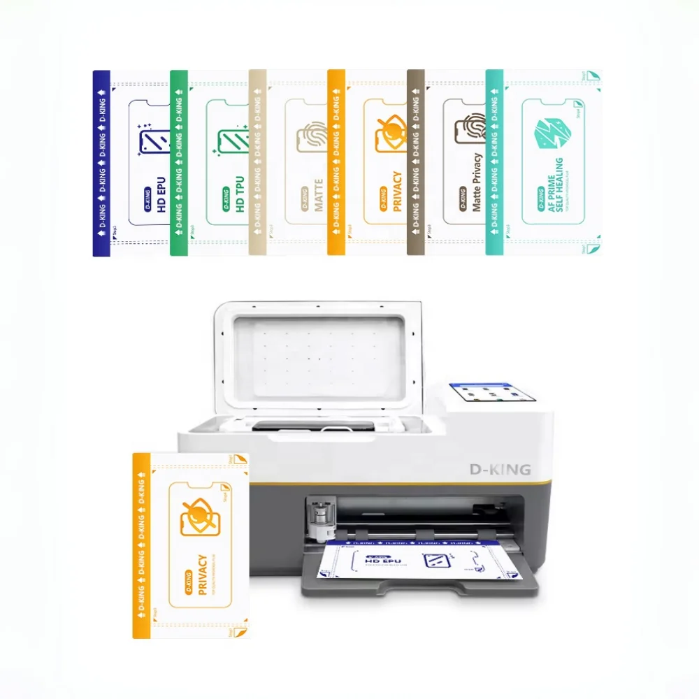 Unlimited Automatic Smart 3 In 1 Mobile Phone Hydrogel Screen Protector Film Plotter Cutting UV Laminating Curing Machine