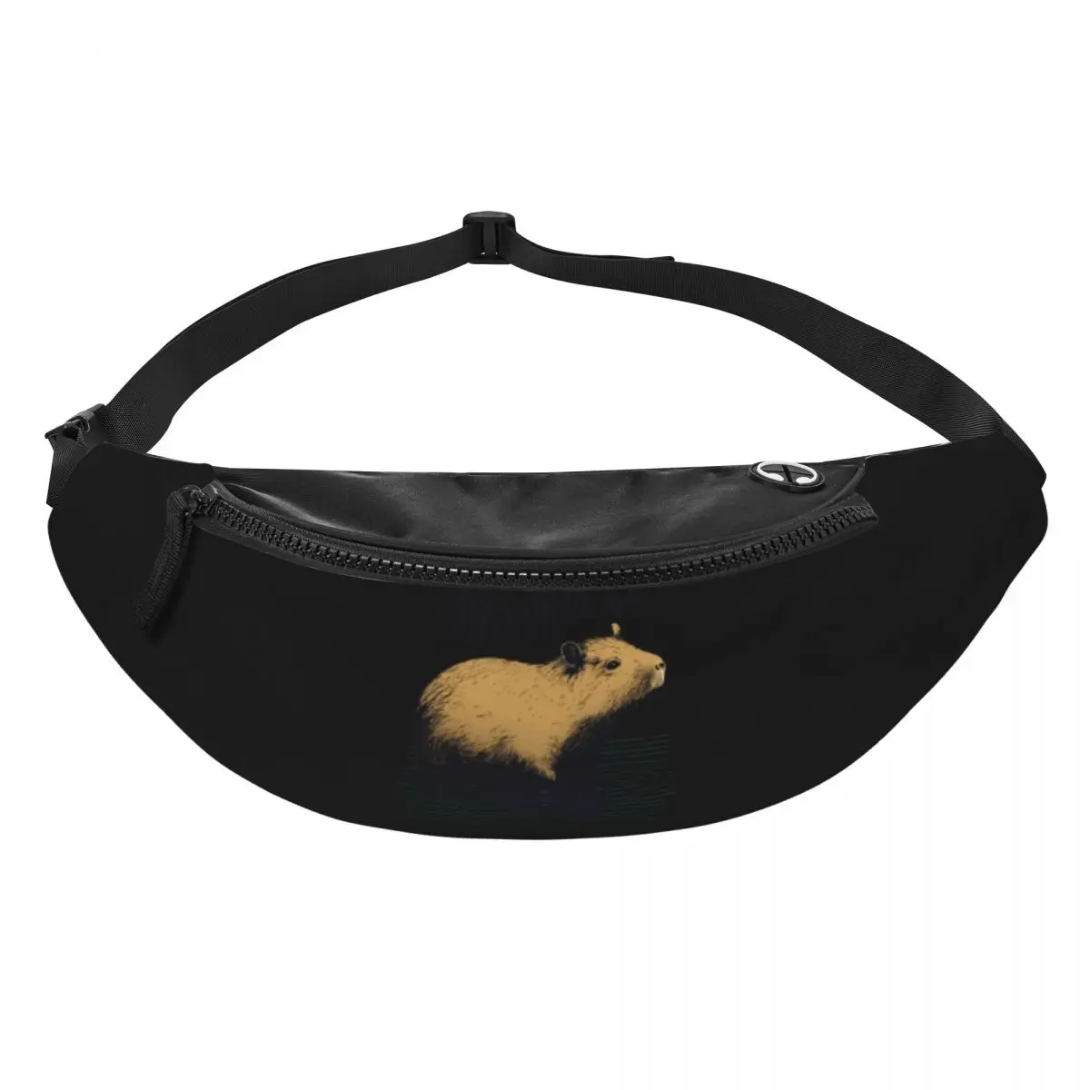 Custom Ok I Pull Up Capybara Fanny Pack for Men Women Cool Crossbody Waist Bag Cycling Camping Phone Money Pouch